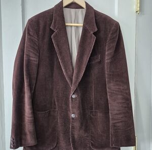 Jack Fraser Vintage 70's Corduroy Blazer Jacket Chocolate Brown Sz 42S